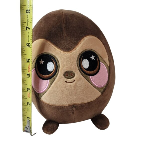 Squeezamals Sam the Sloth Plush Brown 8.5" Squish Stuffed Squeeze Slow Rise 2017 - Picture 9 of 9